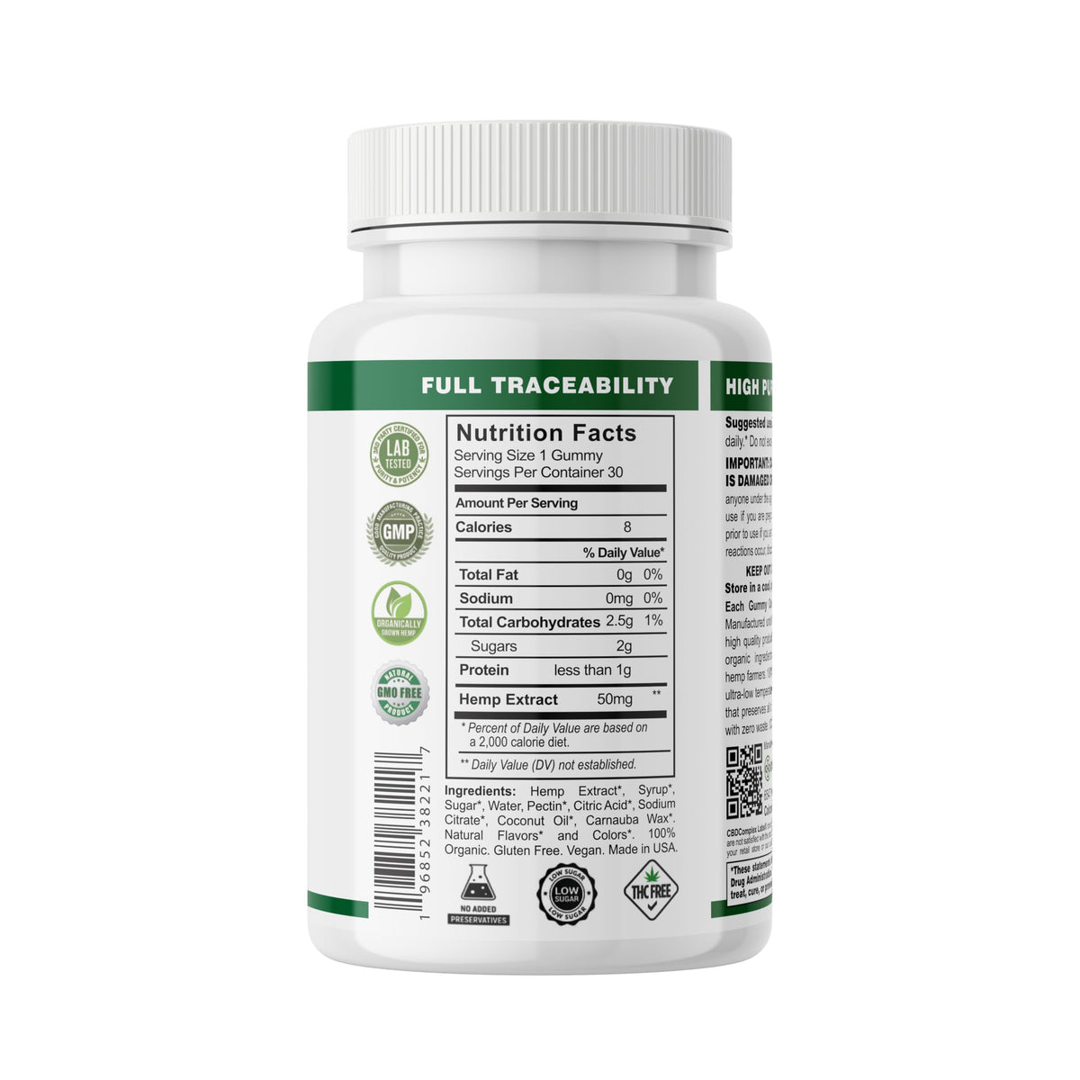 Hemp Gummies 50mg Strawberry Flavor V3565
