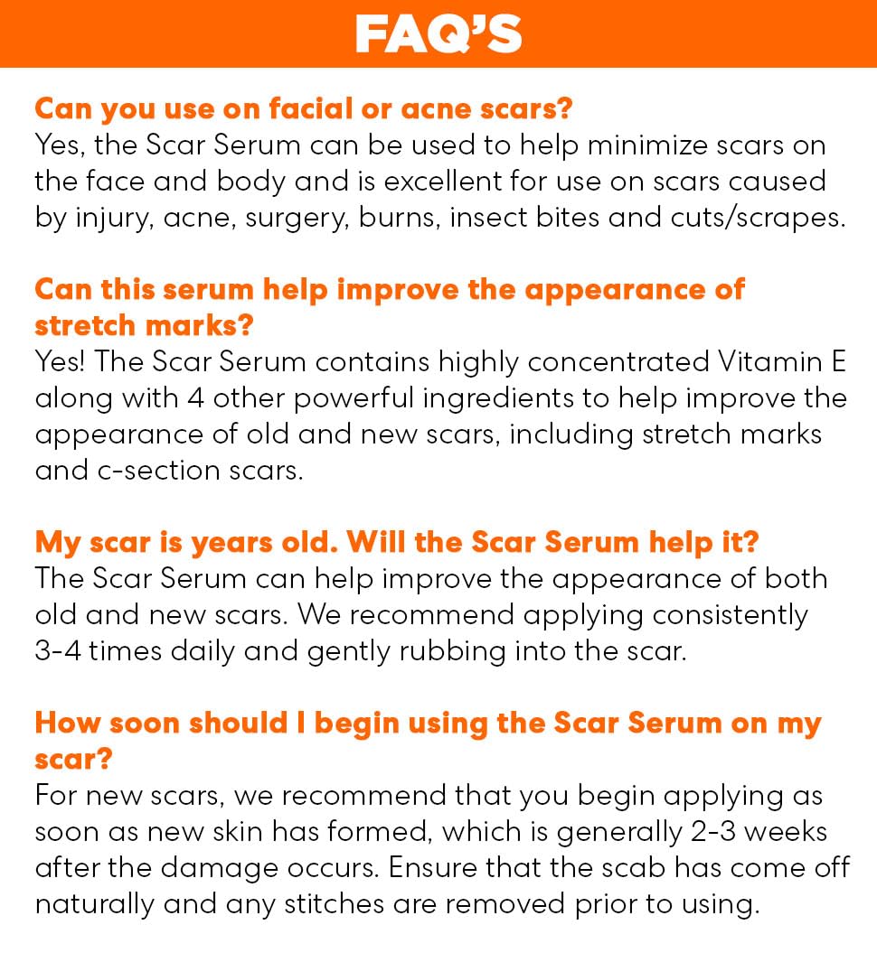 Fragrance Free Cocoa Butter Scar Serum with Vitamin E 1 Oz L9609