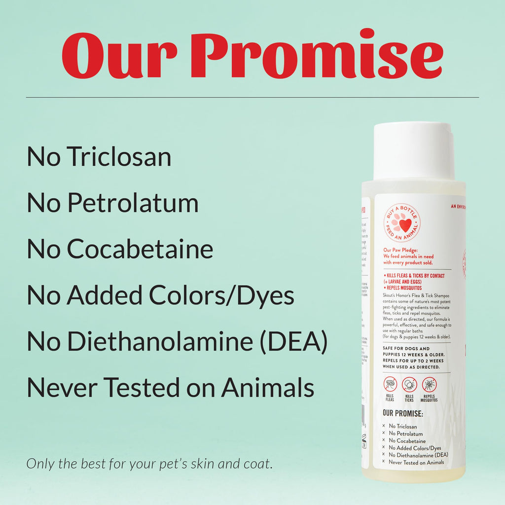 Natural Flea and Tick Dog Shampoo 16 oz R8266