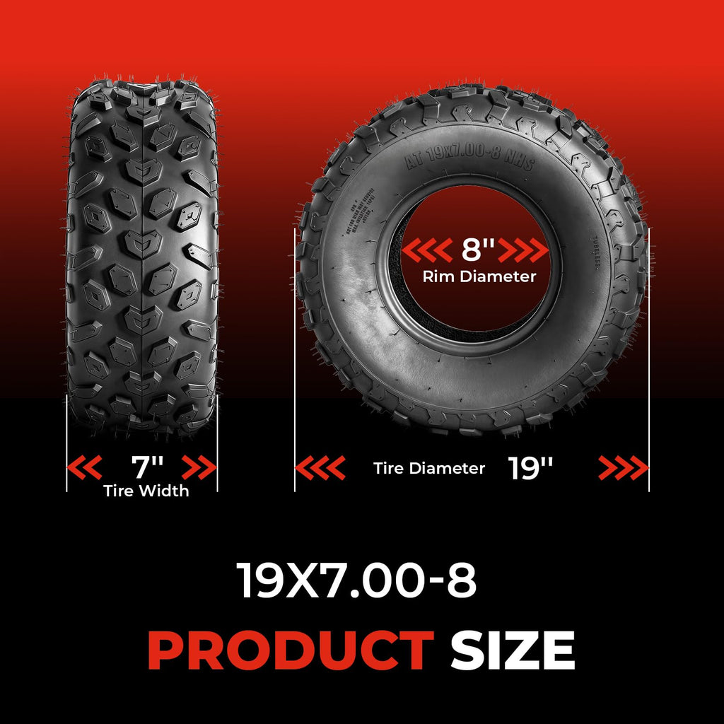 19x7-8 UTV ATV Tires Set of 4 T25777