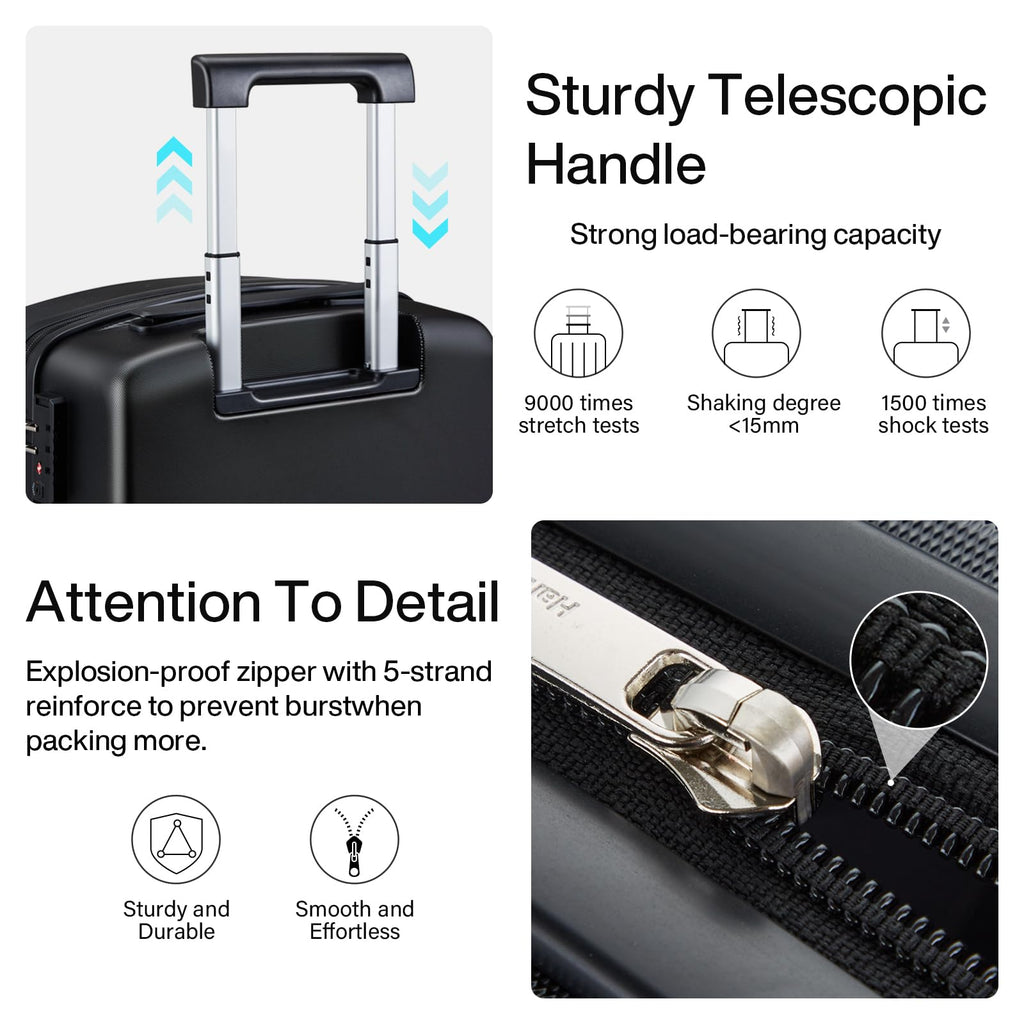 16 Inch Underseat Hard Shell Carry On Luggage with TSA Lock F99218