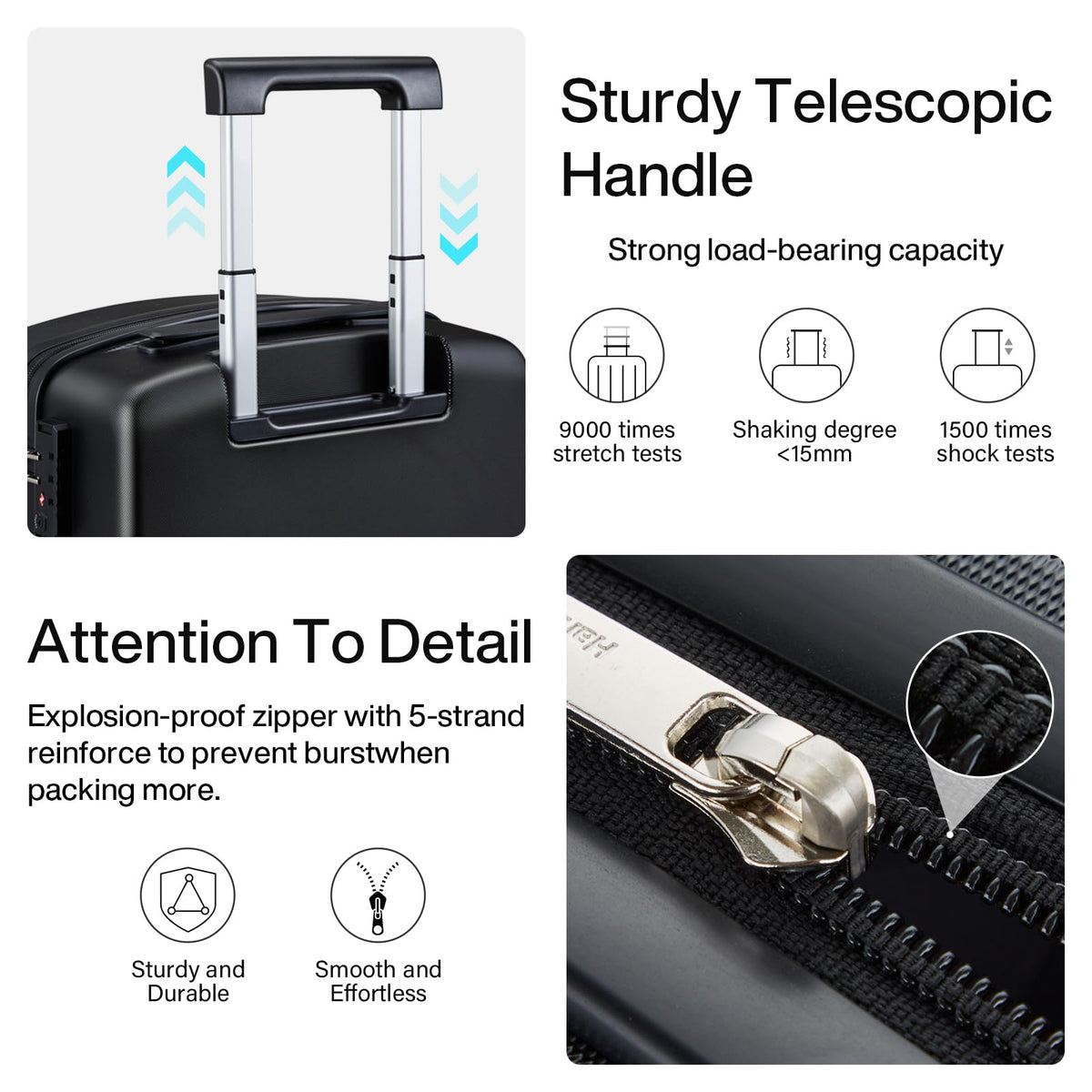 16 Inch Underseat Hard Shell Carry On Luggage with TSA Lock F99218