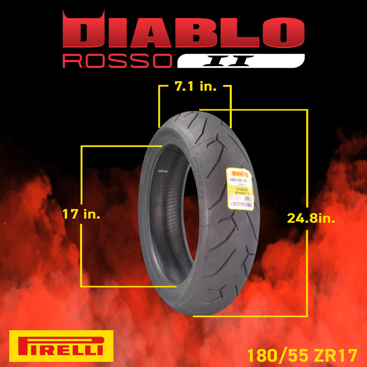 Motorcycle Tire Set 120/70 ZR17 & 180/55 ZR17 M557