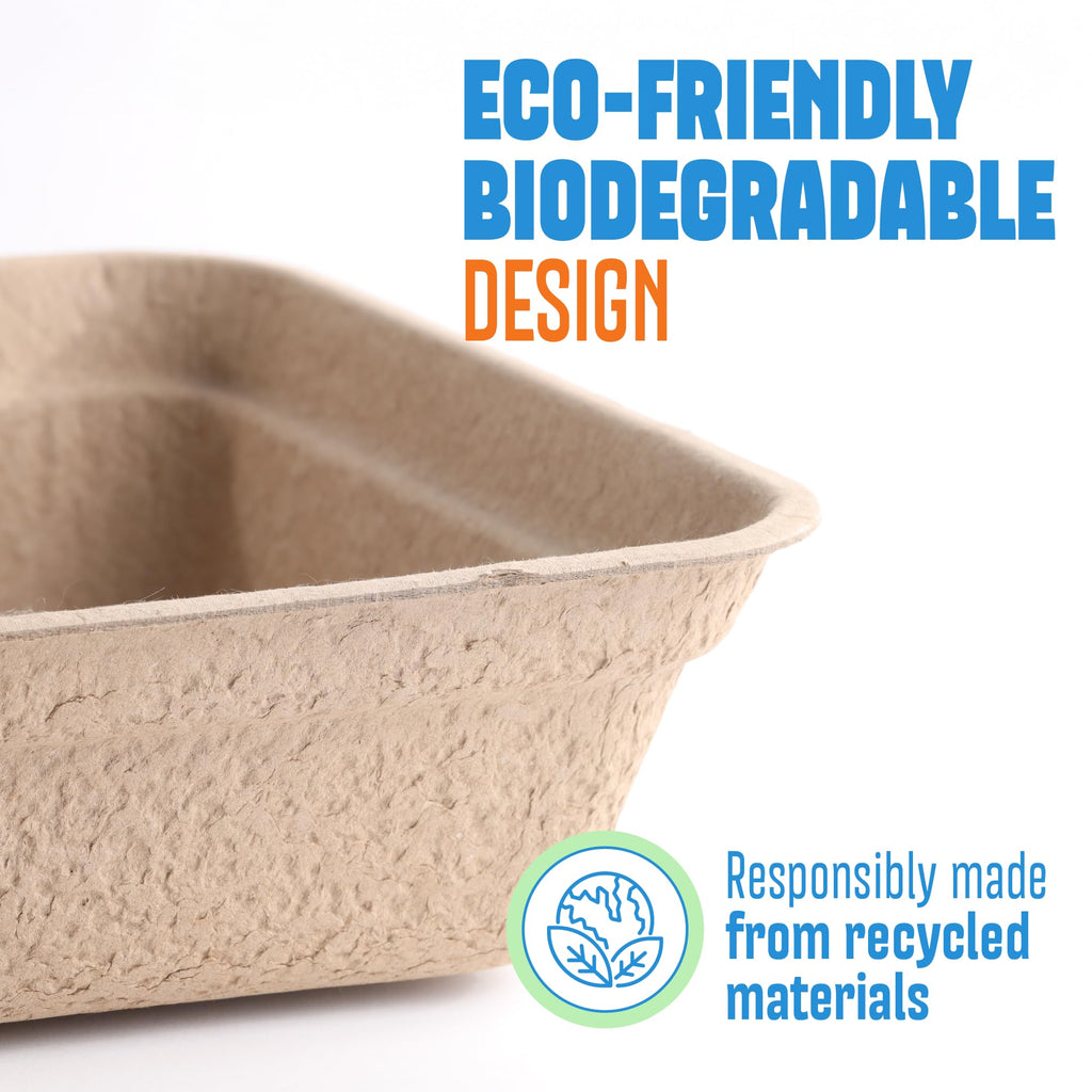 Large 6 Pack Leak Resistant Disposable Cat Litter Boxes S782