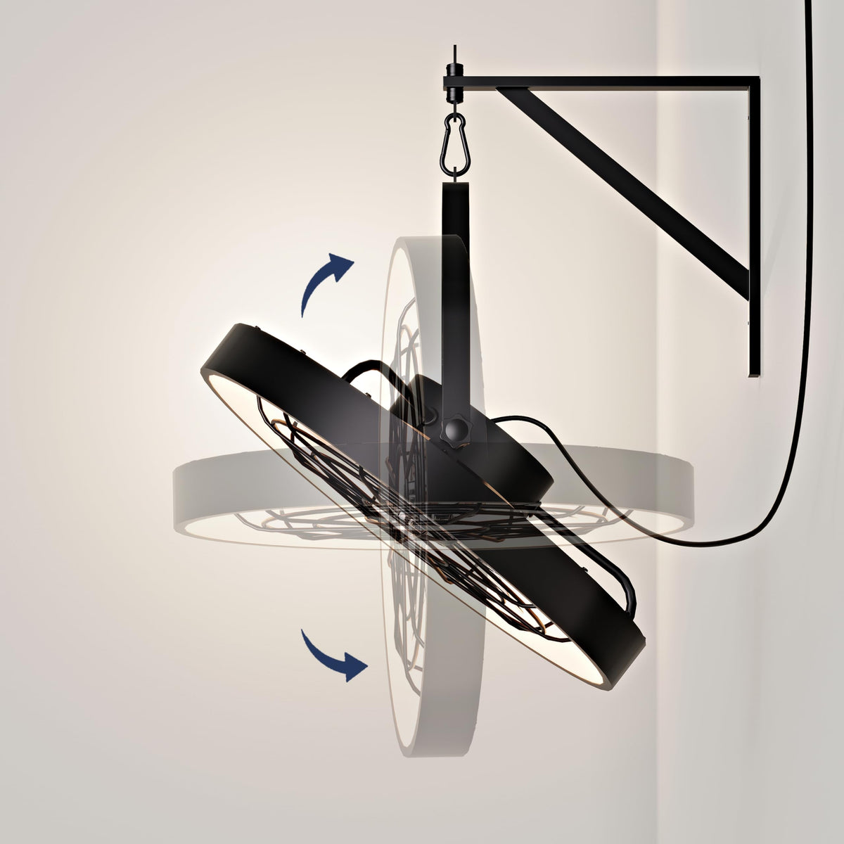 20 Inch Plug In Wall Mount Fan with Light N97986