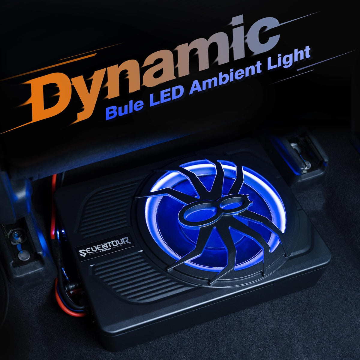 800W Under Seat Car Subwoofer and Amp Package Y19954