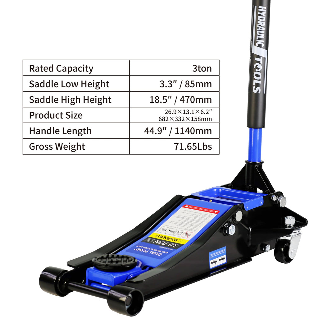 3 Ton Low Profile Hydraulic Floor Jack P759