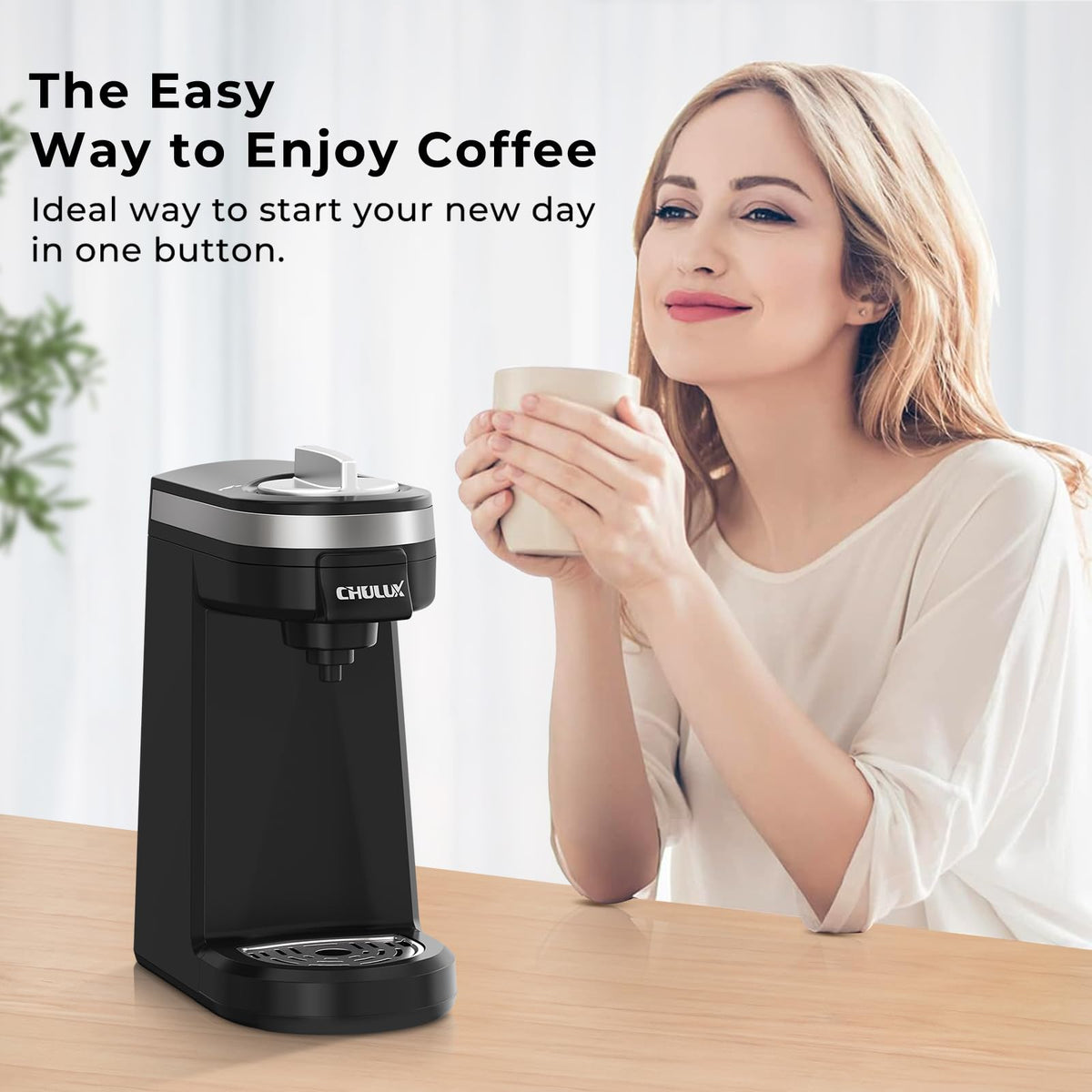 Black Mini Single Serve Coffee Maker S628