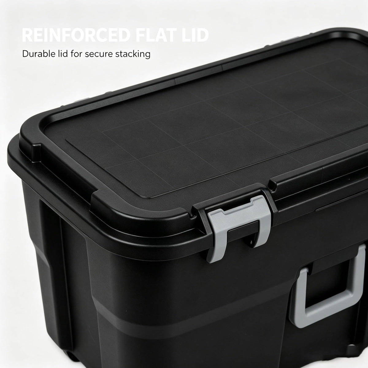 Black 2 Pack 22 Gallon Wheeled Plastic Storage Trunk W12152
