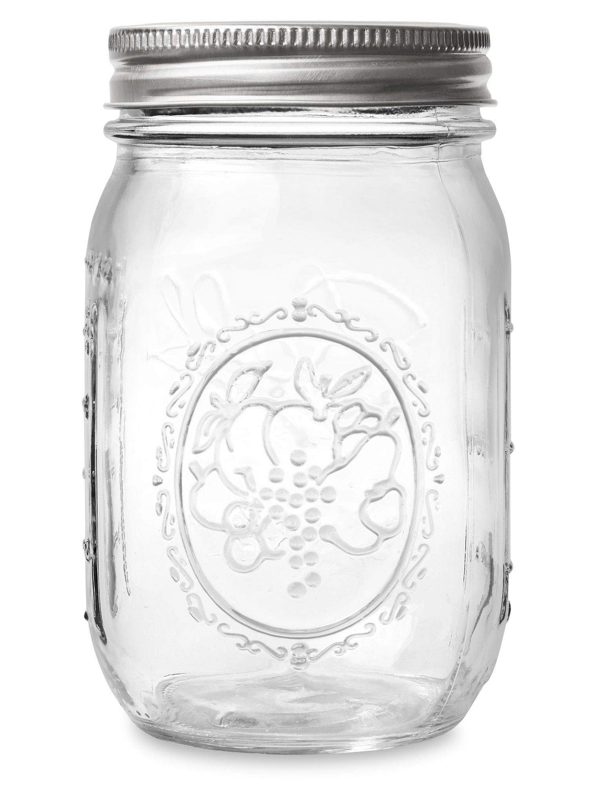 16 oz Regular Mouth Mason Jar with Lids and Bands (12 Units) E140450