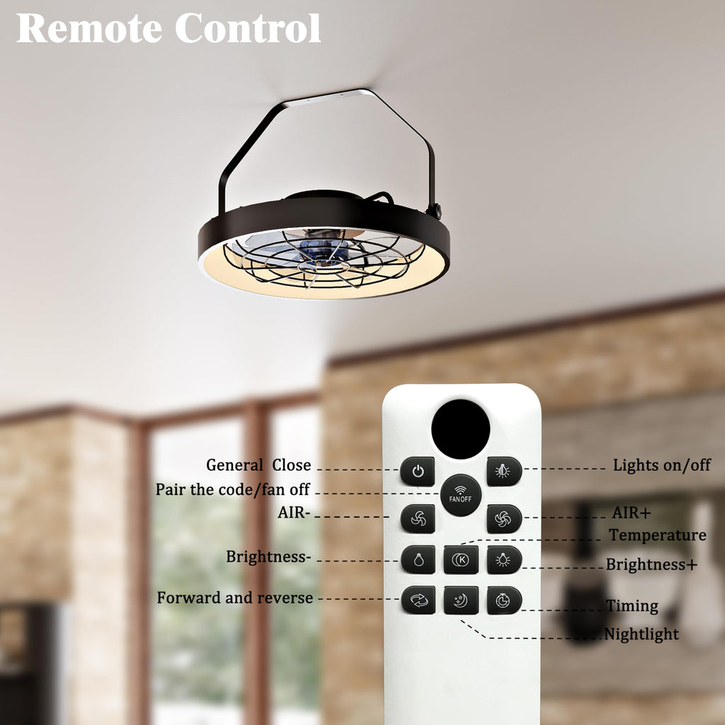 20 Inch Plug In Wall Mount Fan with Light N97986
