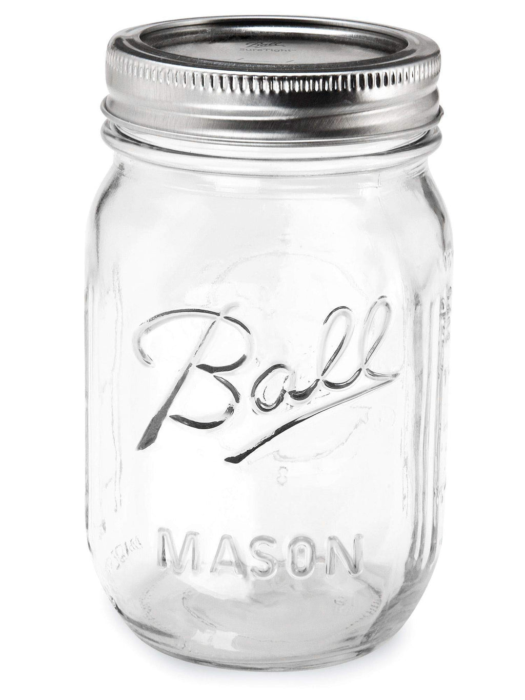 16 oz Regular Mouth Mason Jar with Lids and Bands (12 Units) E140450