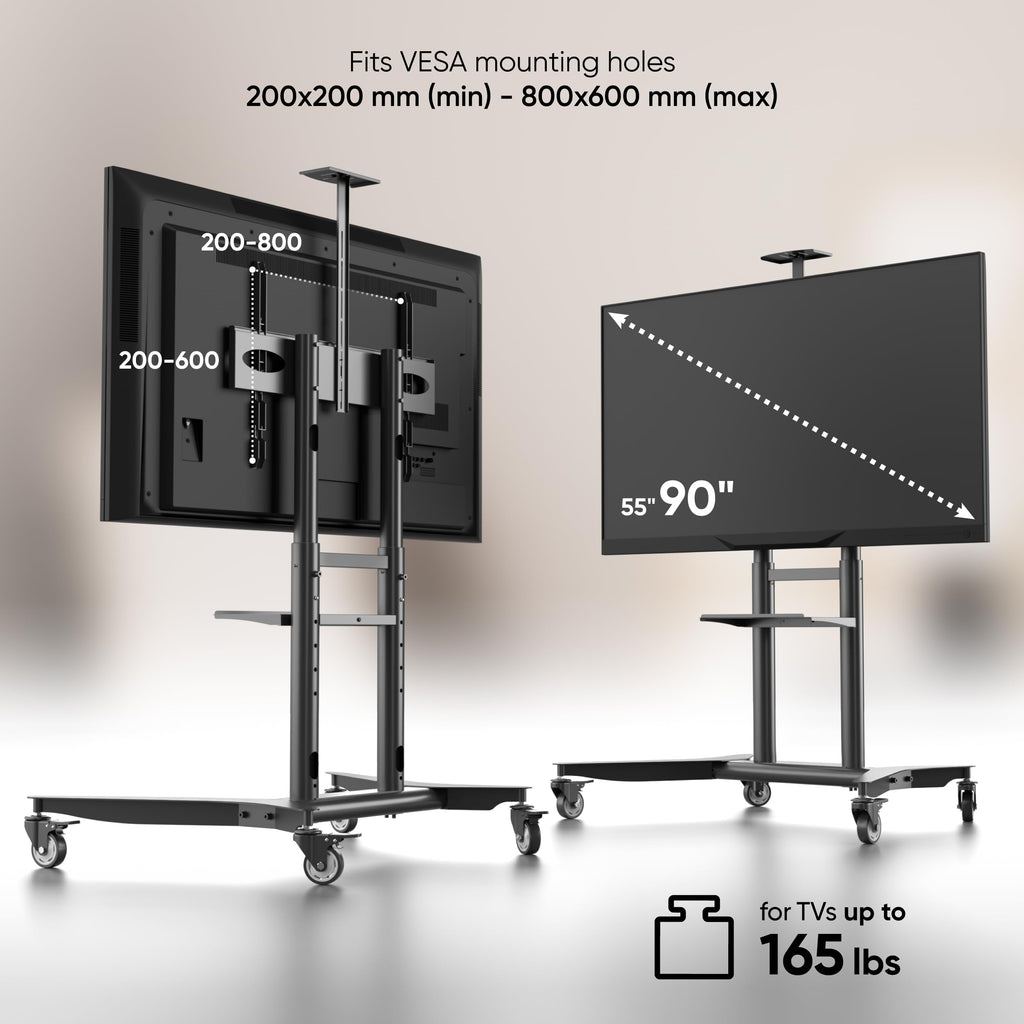 Mobile TV Stand 55-90 Inch Black L81241