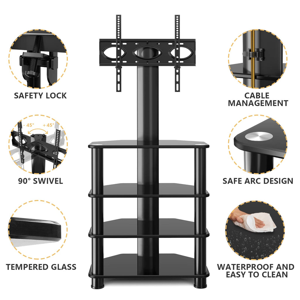 4-Tiers Swivel TV Stand for 32-70 inch TVs C70931