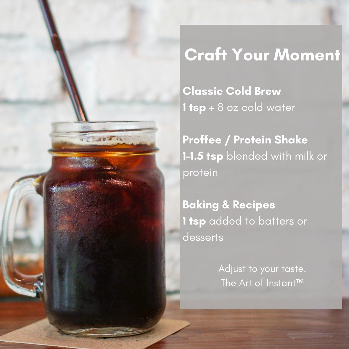 Instant Cold Brew Coffee Powder, 10 oz H99958