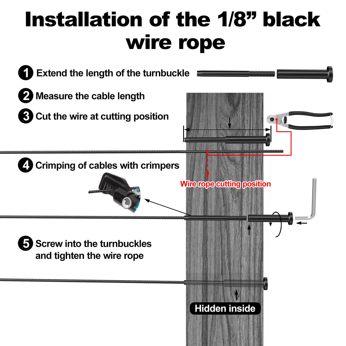 Black Cable Railing Kit O90183