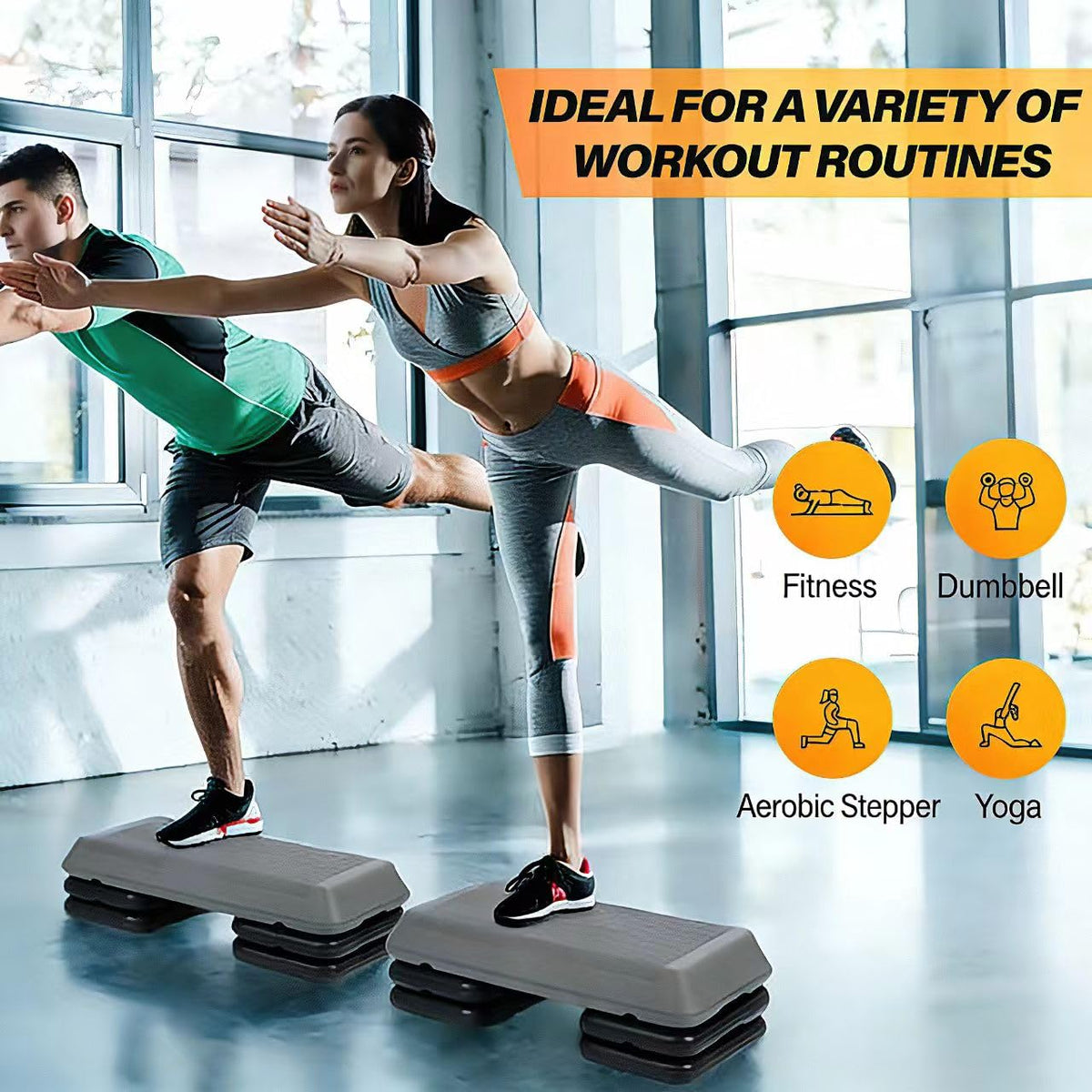 28.5'' Exercise Aerobic Step Platform with 4 Risers O833154