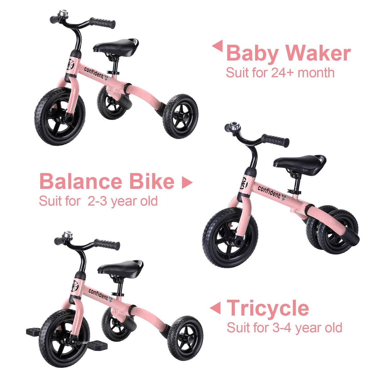 3 in 1 Folding Kids Tricycle S309