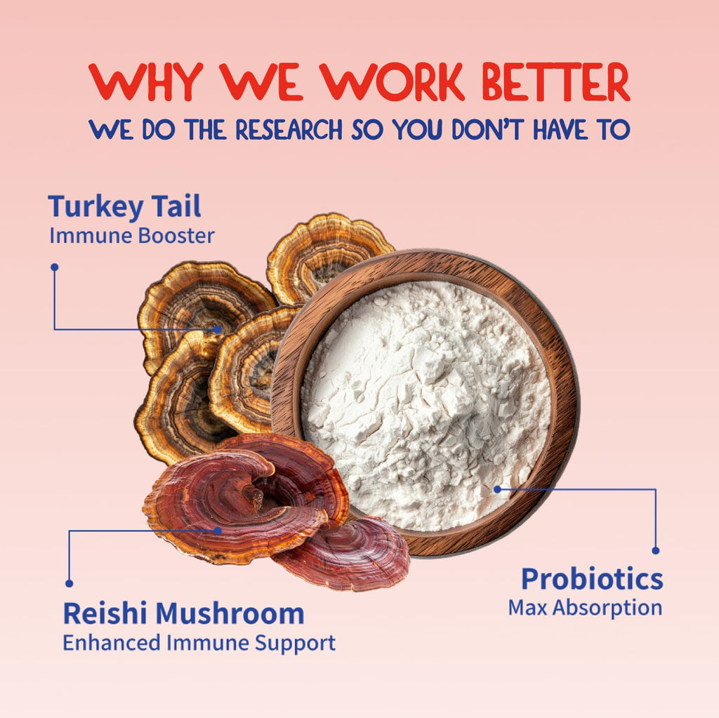 Turkey Tail Mushroom for Dogs Bacon Powder Probiotic H974774