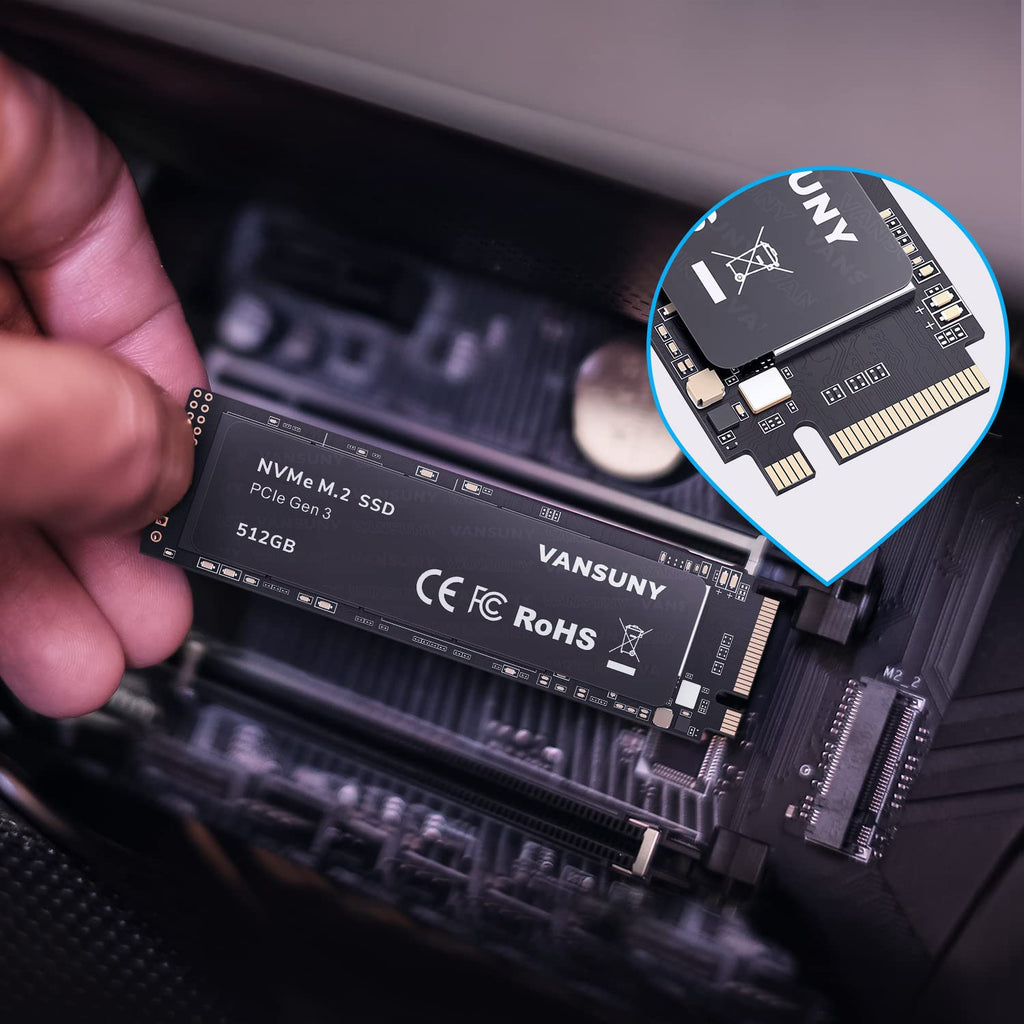 512GB NVMe M.2 Internal Solid State Drive PCIe 3.0 TLC 3D NAND 2280 O729254