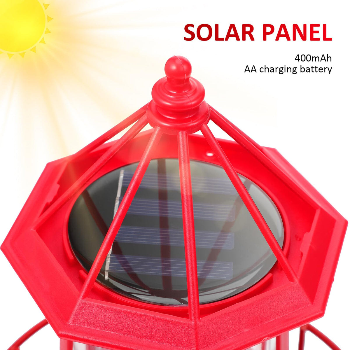 Solar Rotating Lighthouse Landscape Light Q762779
