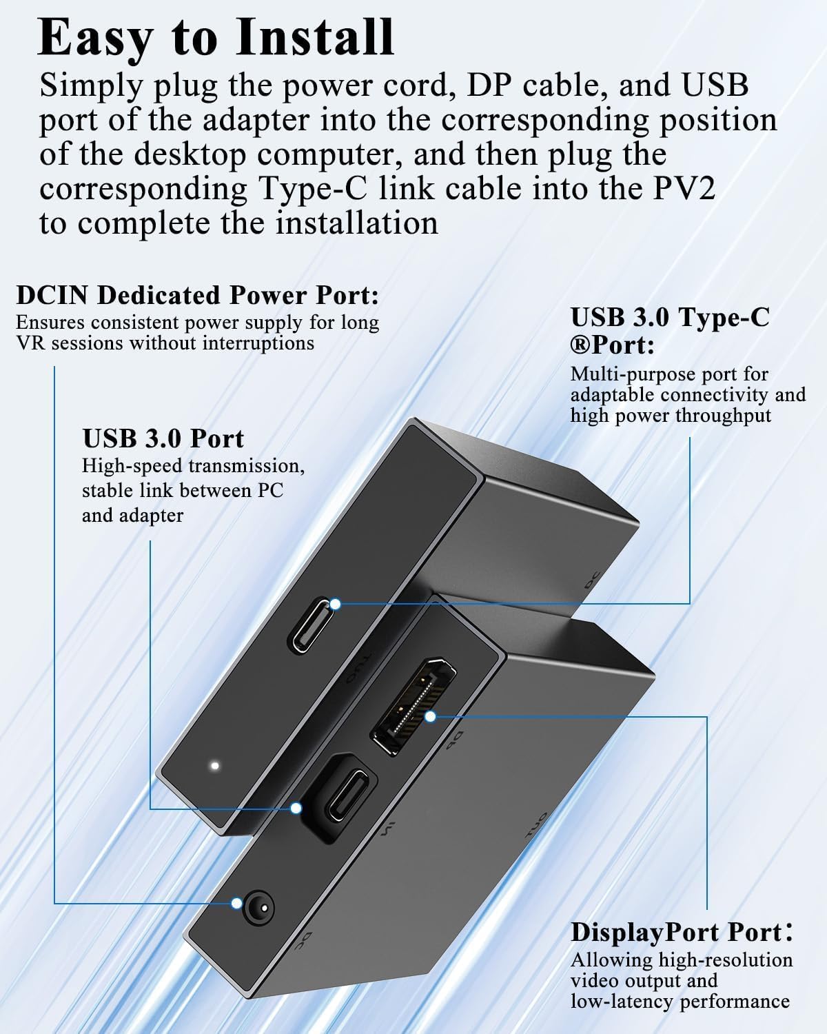 PC Adapter for VR2 Headset O489