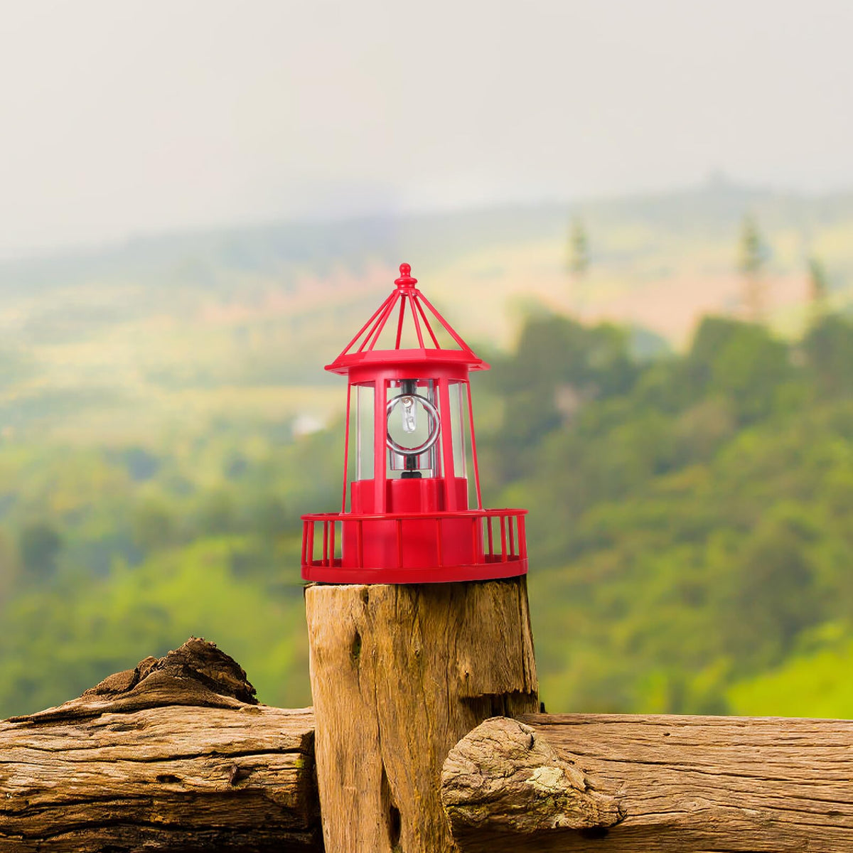 Solar Rotating Lighthouse Landscape Light Q762779