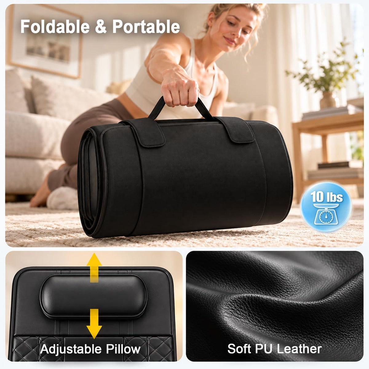 Foldable Full Body Massage Mat with Heat J3878