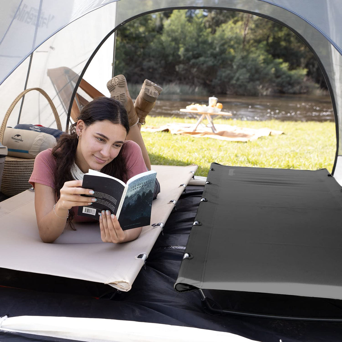 Ultralight Folding Camping Cot 330lbs L4368