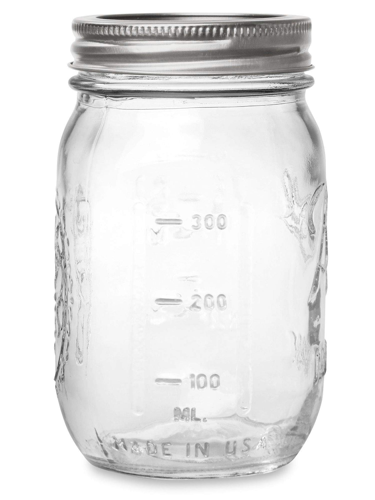 16 oz Regular Mouth Mason Jar with Lids and Bands (12 Units) E140450