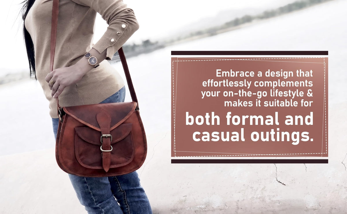 Genuine Leather Crossbody Satchel Bag H556