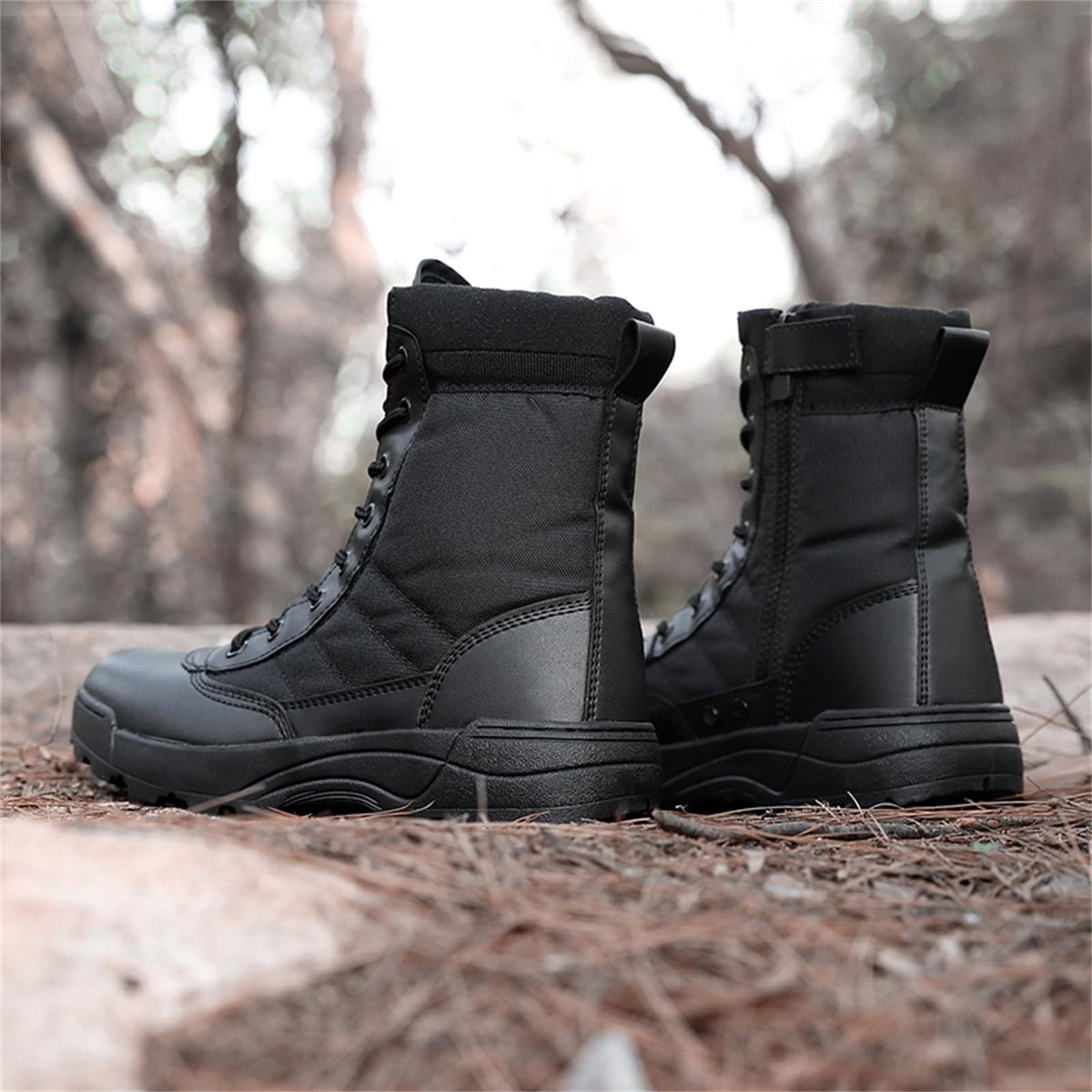 8 Inch High Top Suede Leather Military Tactical Boots S476769
