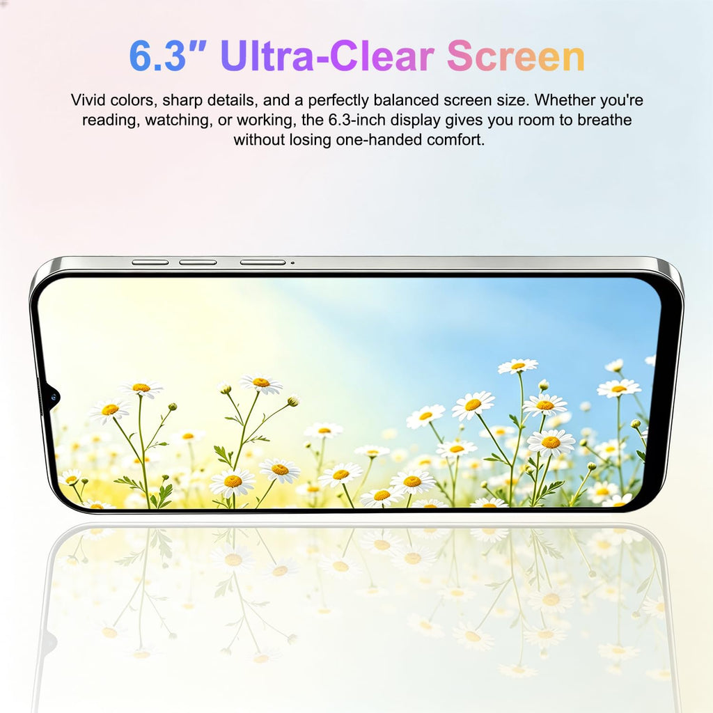 Unlocked 4G Smartphone 6.3 Inch Full Screen 3GB RAM 32GB ROM Black F81439