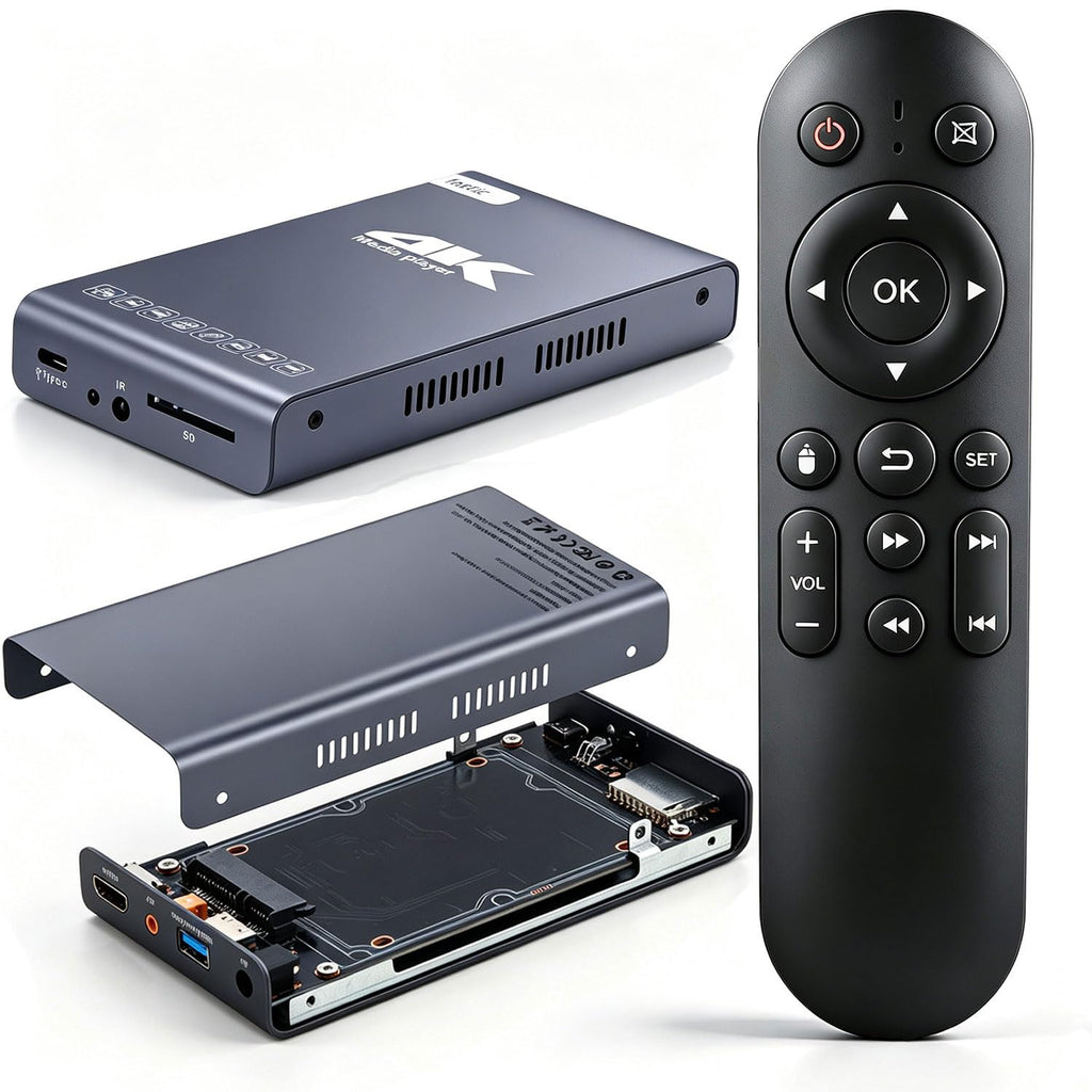 4K 60Hz H.265 Ultra HD Digital Media Player & HDD Enclosure 2 in 1 U551