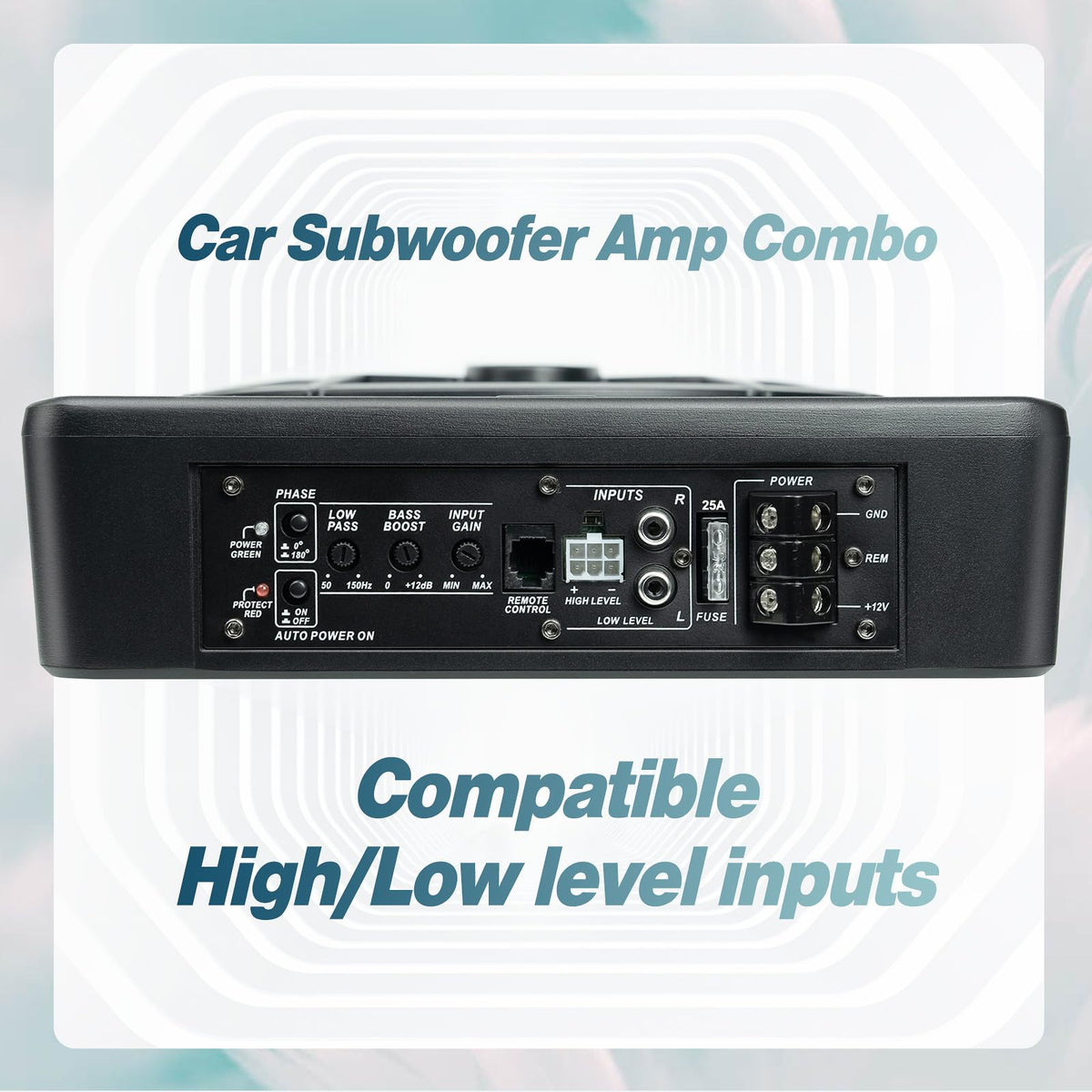 800W Under Seat Car Subwoofer and Amp Package Y19954
