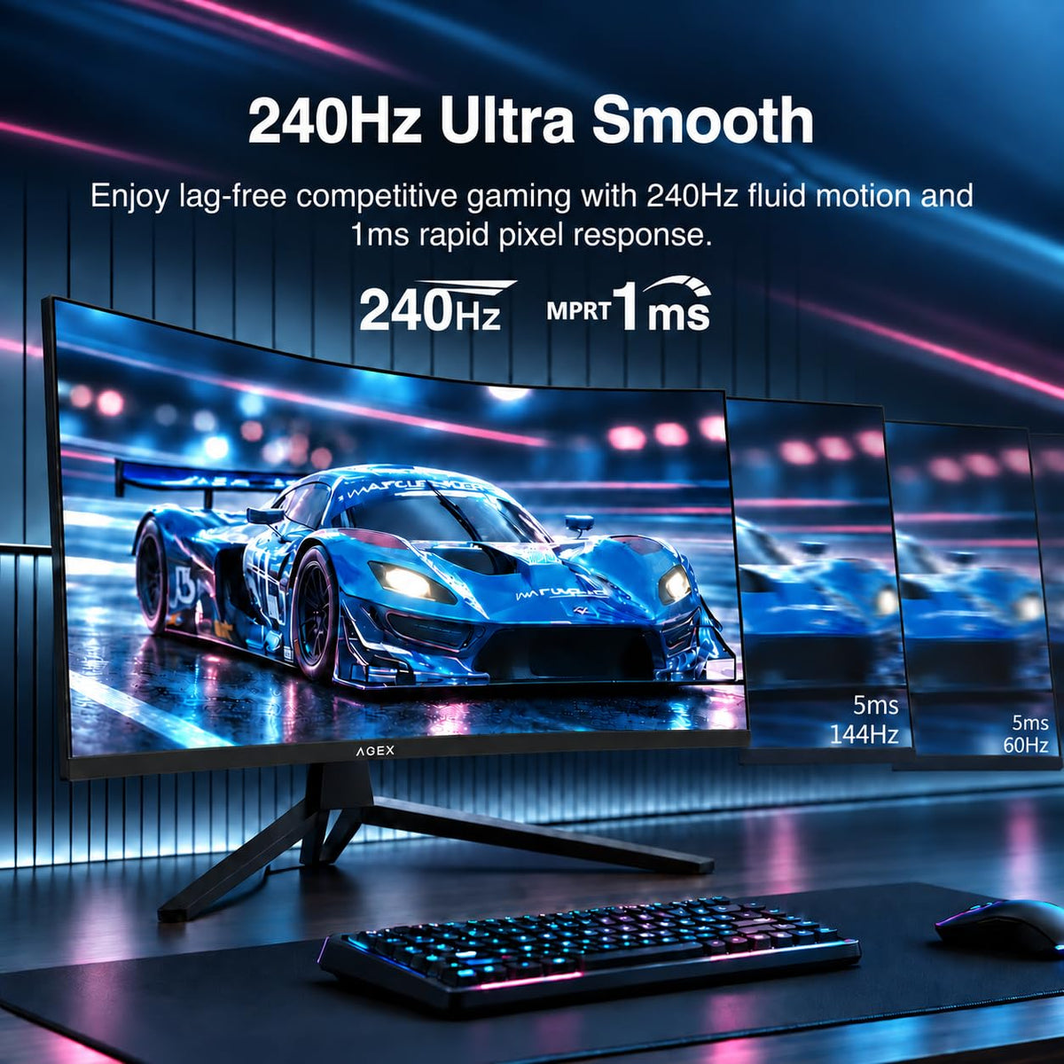 34 Inch WQHD 2K Ultrawide Curved Gaming Monitor 240Hz Q425198