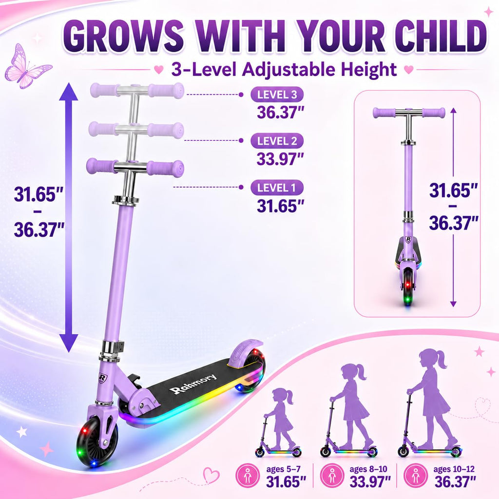 Light-Up 2 Wheel Kids Scooter J6447
