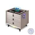 White 3 Drawer Smart Nightstand with Wireless Charging X442972