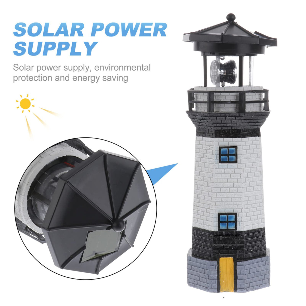 Solar Powered Lighthouse Garden Lights Q123528