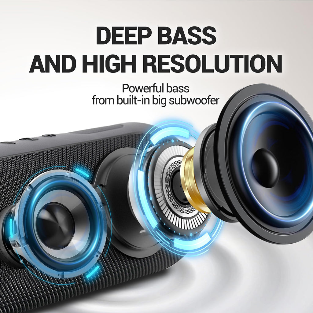 Wireless Bluetooth Speaker with Built-in Subwoofer E37991