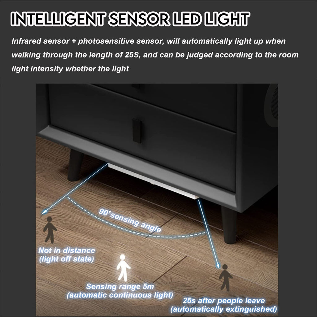 White 3 Drawer Smart Nightstand with Wireless Charging X442972