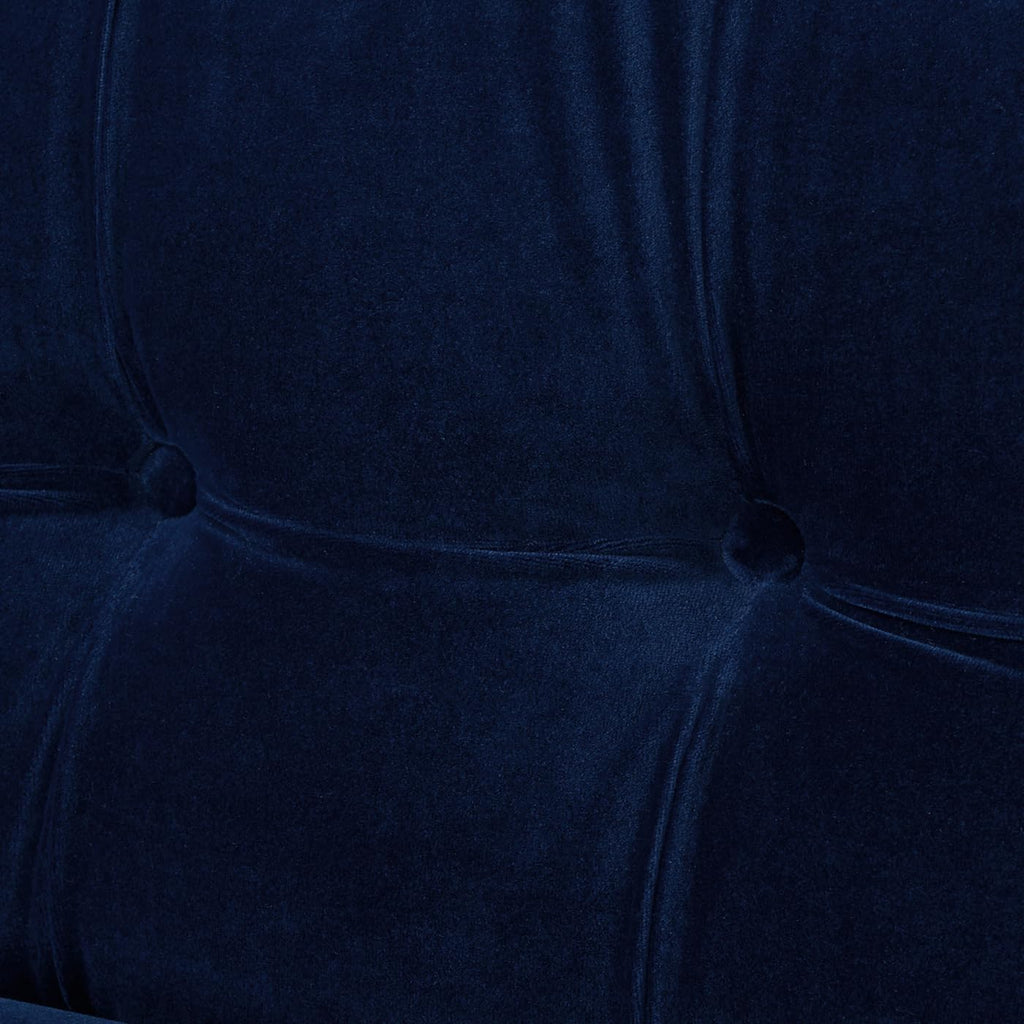 84" Navy Blue Velvet Tufted Sofa U24826