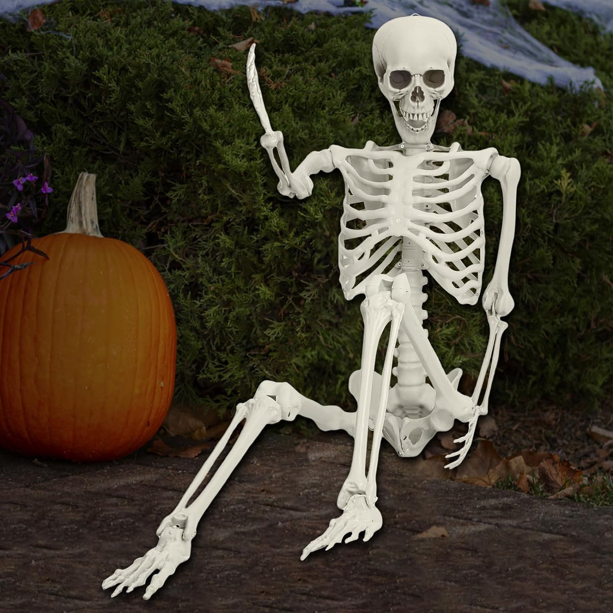 Halloween Skeleton Decoration 65inch Plastic Life Size S856871