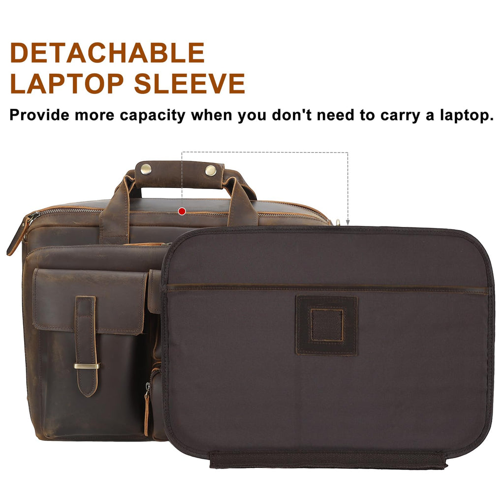 Leather 17.3" Laptop Briefcase N90216