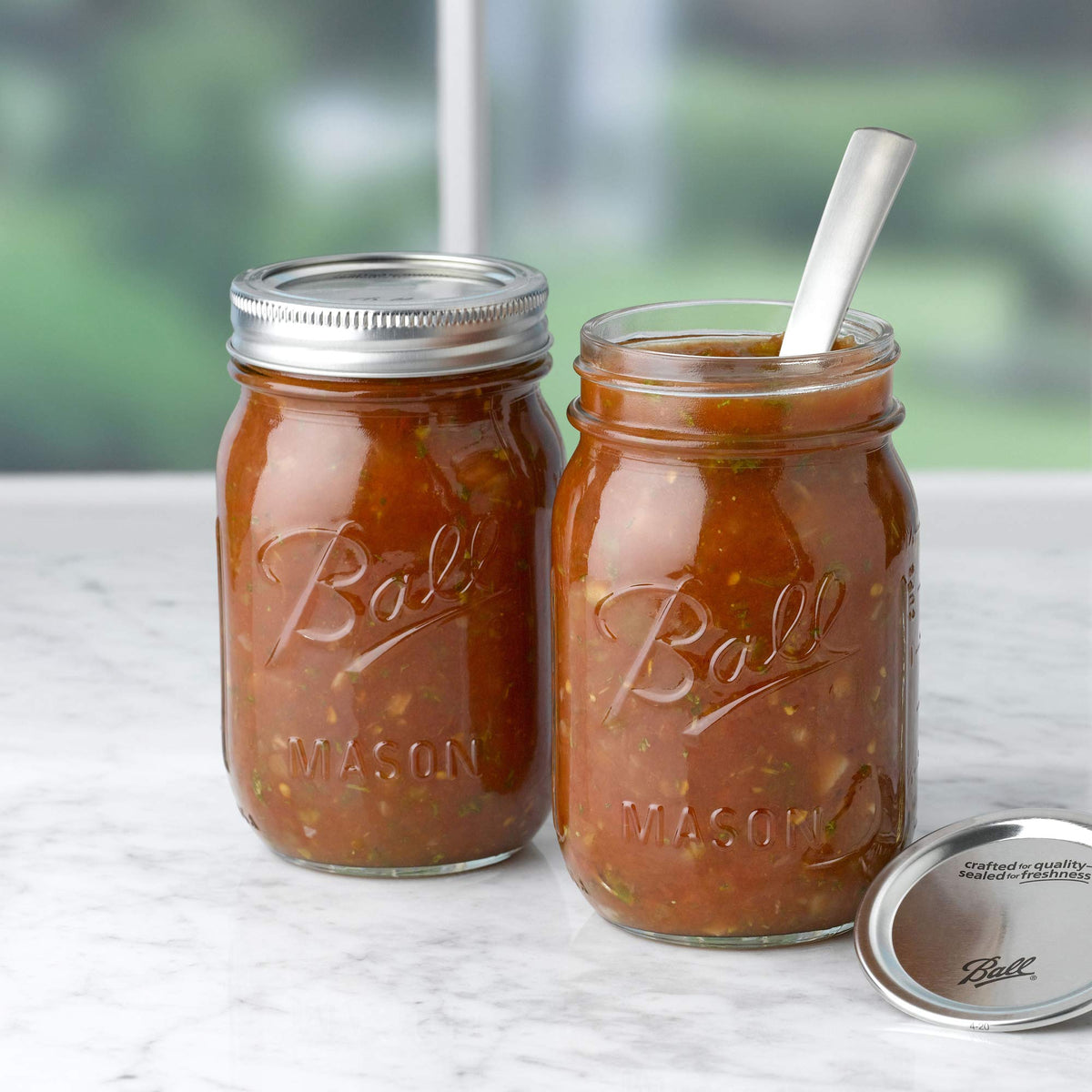 16 oz Regular Mouth Mason Jar with Lids and Bands (12 Units) E140450