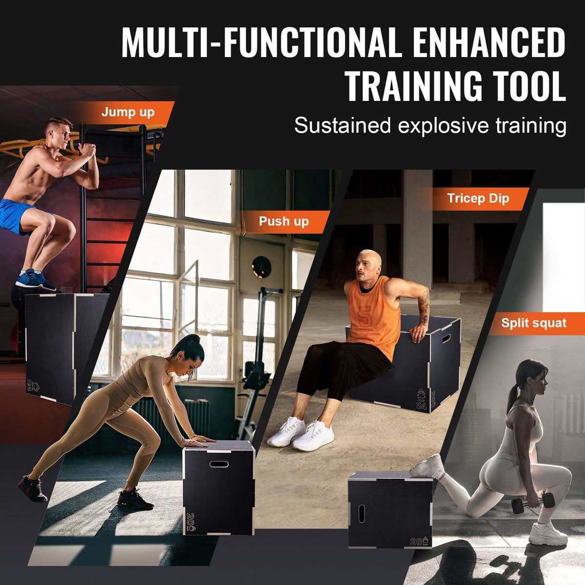 3 in 1 Wooden Plyo Box Z6295