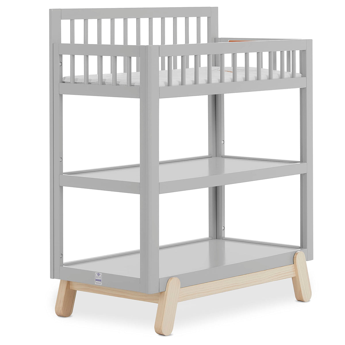 Baby Changing Table with Safety Rails and Storage Shelves N436253