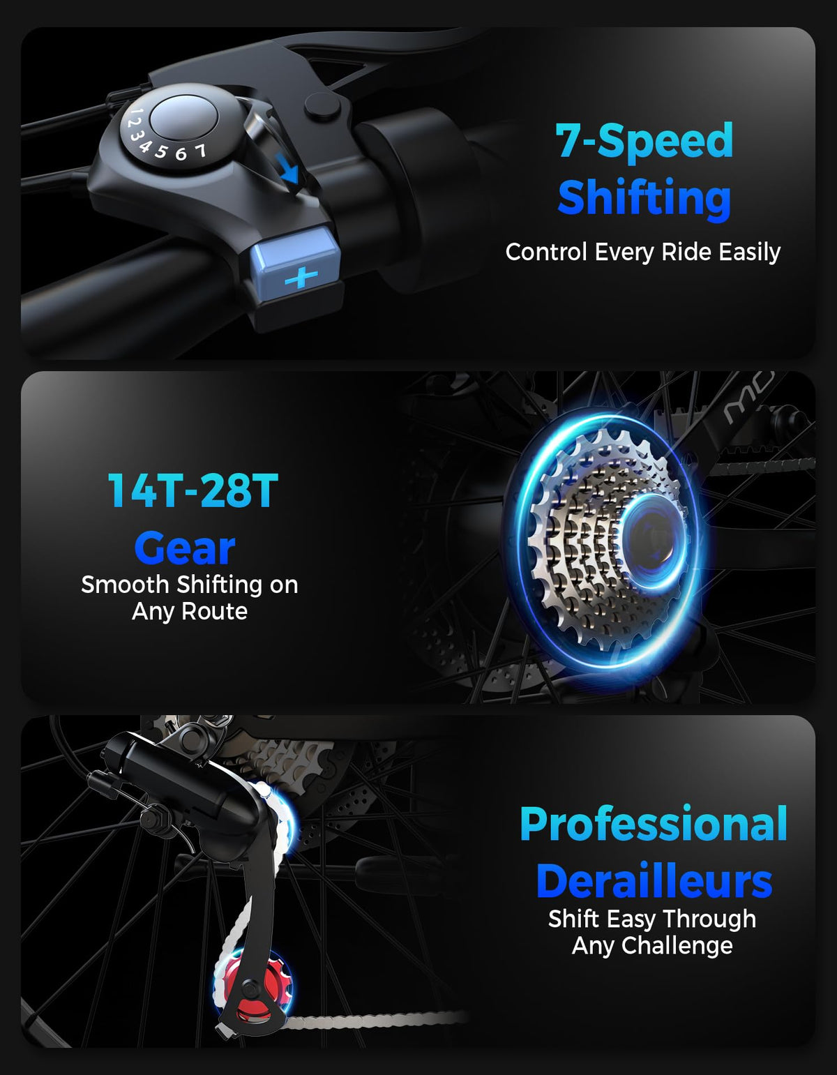 7-Speed 26" Tire Electric Bike L13155