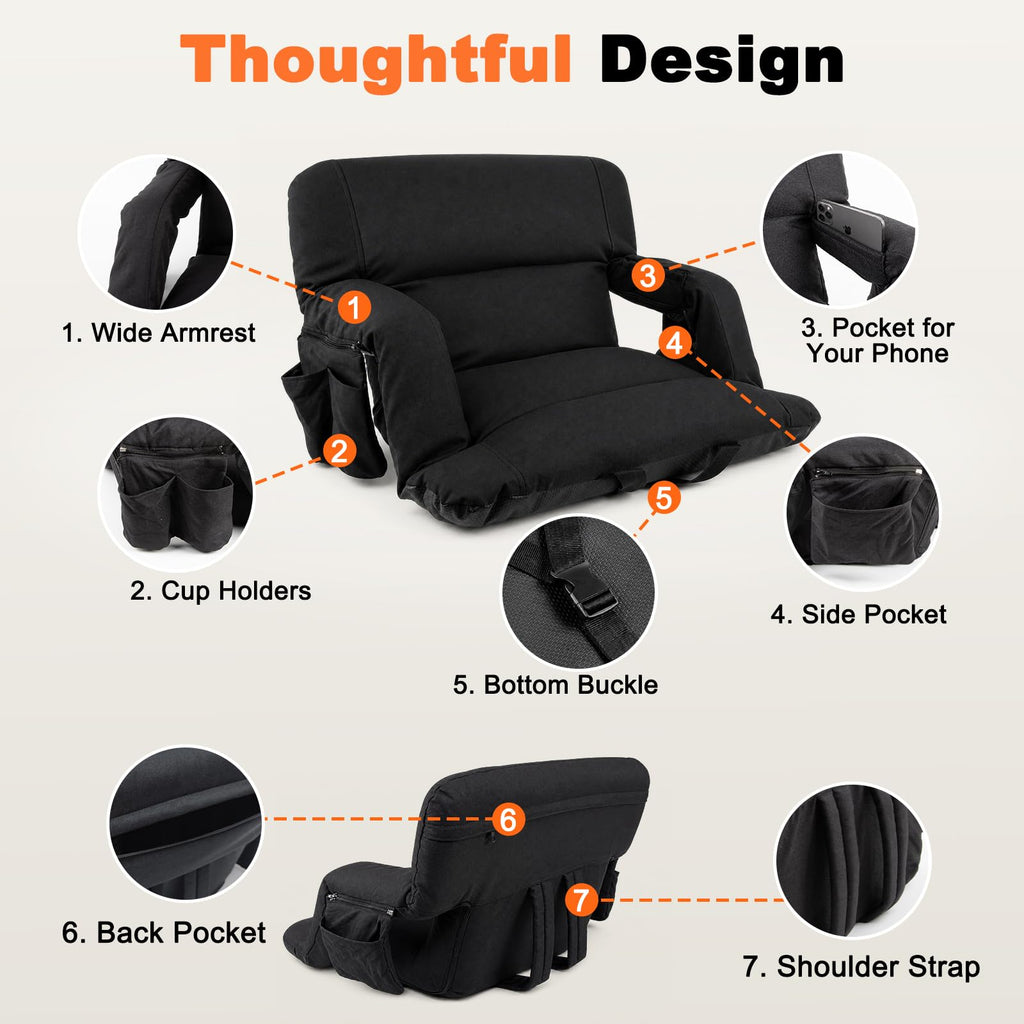 26" Extra Wide Stadium Seats with Back Support Z489