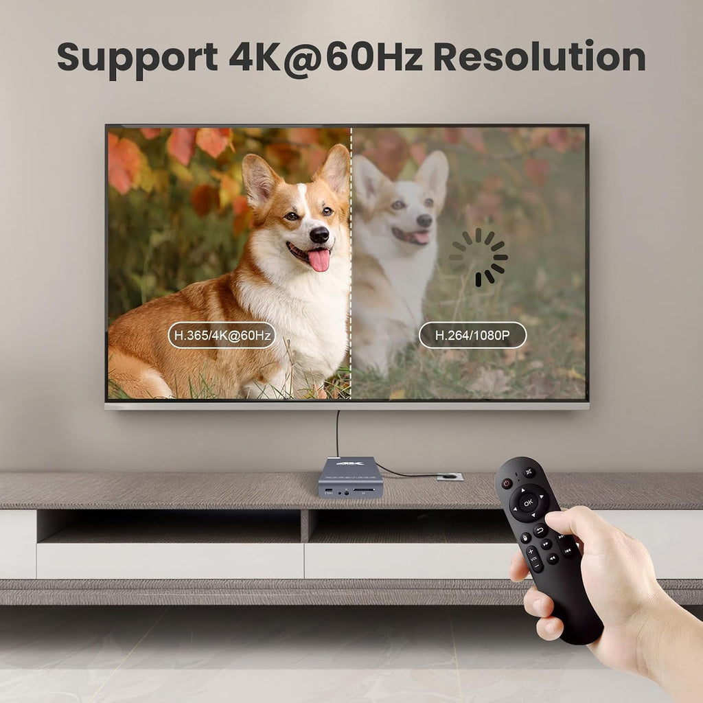 4K 60Hz H.265 Ultra HD Digital Media Player & HDD Enclosure 2 in 1 U551